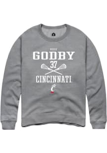 Reese Godby Rally Mens Graphite Cincinnati Bearcats NIL Sport Icon Crew Sweatshirt