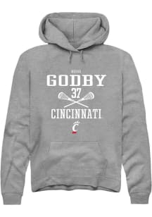 Reese Godby Rally Mens Graphite Cincinnati Bearcats NIL Sport Icon Hooded Sweatshirt