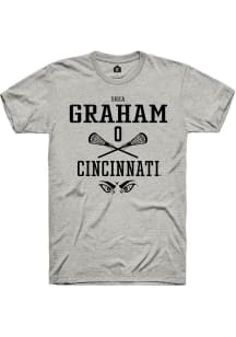 Shea Graham Ash Cincinnati Bearcats NIL Sport Icon Short Sleeve T Shirt