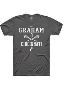Shea Graham Dark Grey Cincinnati Bearcats NIL Sport Icon Short Sleeve T Shirt