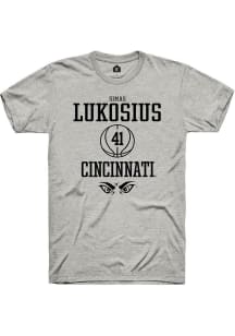 Simas Lukosius Ash Cincinnati Bearcats NIL Sport Icon Short Sleeve T Shirt