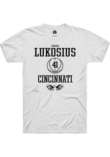 Simas Lukosius White Cincinnati Bearcats NIL Sport Icon Short Sleeve T Shirt