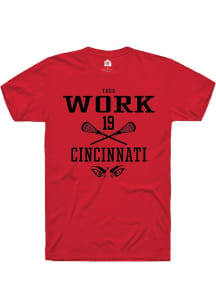 Thea Work Red Cincinnati Bearcats NIL Sport Icon Short Sleeve T Shirt