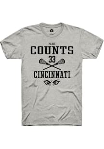 Veronica Counts Ash Cincinnati Bearcats NIL Sport Icon Short Sleeve T Shirt