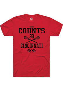 Veronica Counts Red Cincinnati Bearcats NIL Sport Icon Short Sleeve T Shirt