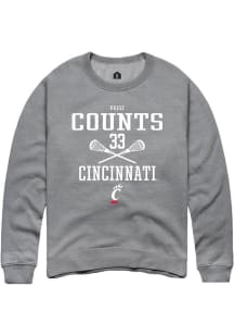 Veronica Counts Rally Mens Graphite Cincinnati Bearcats NIL Sport Icon Crew Sweatshirt