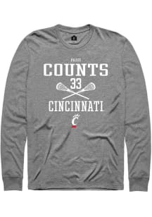 Veronica Counts Rally Mens Graphite Cincinnati Bearcats NIL Sport Icon Tee