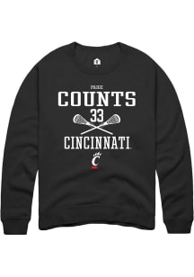 Veronica Counts Rally Mens Black Cincinnati Bearcats NIL Sport Icon Crew Sweatshirt