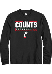 Veronica Counts Rally Mens  Cincinnati Bearcats NIL Stacked Box Tee