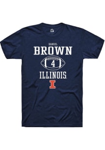 Daniel Brown Navy Blue Illinois Fighting Illini NIL Sport Icon Short Sleeve T Shirt