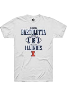 Michael Bartolotta White Illinois Fighting Illini NIL Sport Icon Short Sleeve T Shirt
