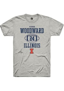 Vernon Woodward Ash Illinois Fighting Illini NIL Sport Icon Short Sleeve T Shirt