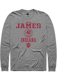 Dallas James Rally Mens Graphite Indiana Hoosiers NIL Sport Icon Tee