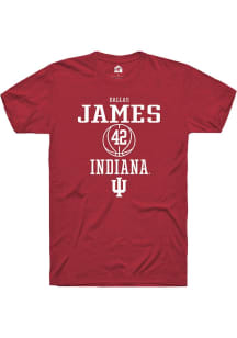 Dallas James Red Indiana Hoosiers NIL Sport Icon Short Sleeve T Shirt