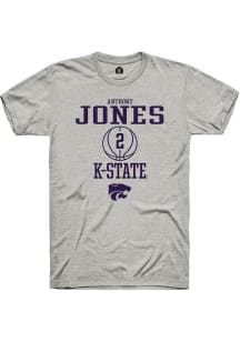 Anthony Jones Ash K-State Wildcats NIL Sport Icon Short Sleeve T Shirt