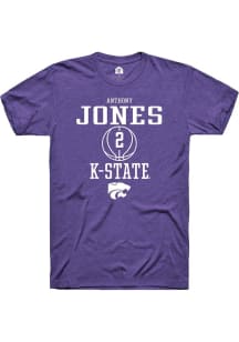 Anthony Jones Purple K-State Wildcats NIL Sport Icon Short Sleeve T Shirt