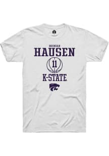 Brendan Hausen White K-State Wildcats NIL Sport Icon Short Sleeve T Shirt