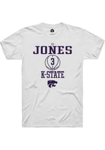 Cj Jones White K-State Wildcats NIL Sport Icon Short Sleeve T Shirt