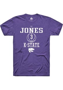 Cj Jones Purple K-State Wildcats NIL Sport Icon Short Sleeve T Shirt