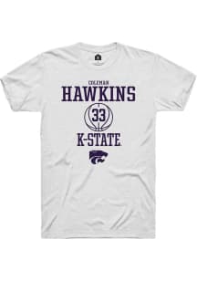 Coleman Hawkins White K-State Wildcats NIL Sport Icon Short Sleeve T Shirt