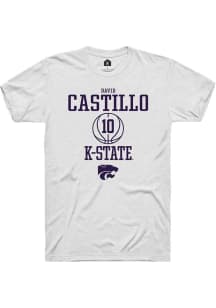 David Castillo White K-State Wildcats NIL Sport Icon Short Sleeve T Shirt