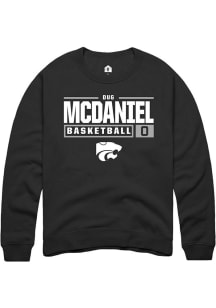 Dug McDaniel Rally Mens Black K-State Wildcats NIL Stacked Box Crew Sweatshirt