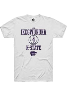 Mobi Ikegwuruka White K-State Wildcats NIL Sport Icon Short Sleeve T Shirt