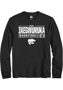 Mobi Ikegwuruka Rally Mens Black K-State Wildcats NIL Stacked Box Tee