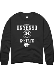 Ugonna Onyenso Rally Mens Black K-State Wildcats NIL Sport Icon Crew Sweatshirt