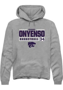 Ugonna Onyenso Rally Mens Graphite K-State Wildcats NIL Stacked Box Hooded Sweatshirt