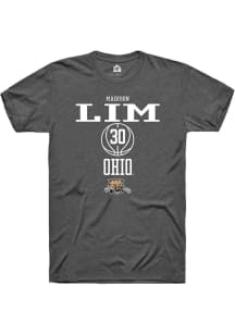 Madison Lim  Ohio Bobcats Dark Grey Rally NIL Sport Icon Short Sleeve T Shirt