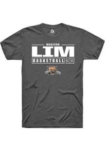 Madison Lim  Ohio Bobcats Dark Grey Rally NIL Stacked Box Short Sleeve T Shirt
