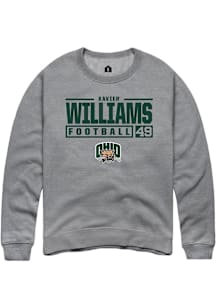 Xavier Williams  Rally Ohio Bobcats Mens Graphite Football NIL Stacked Box Long Sleeve Crew Sweats..