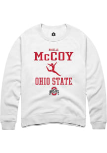 Brielle McCoy Rally Mens White Ohio State Buckeyes NIL Sport Icon Crew Sweatshirt