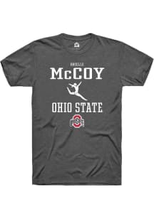 Brielle McCoy Dark Grey Ohio State Buckeyes NIL Sport Icon Short Sleeve T Shirt