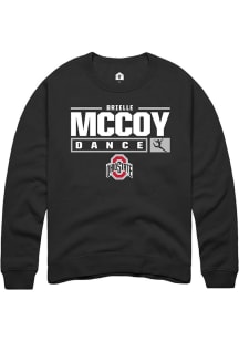 Brielle McCoy Rally Mens Black Ohio State Buckeyes NIL Stacked Box Crew Sweatshirt