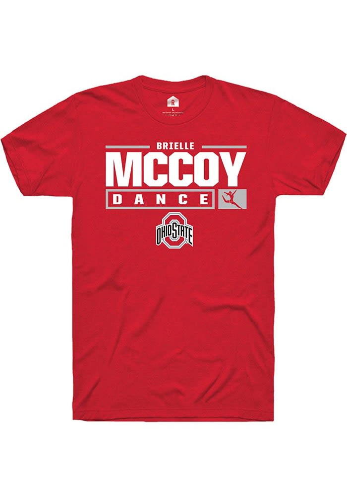 Brielle McCoy Ohio State Buckeyes Rally NIL Stacked Box Short Sleeve T Shirt