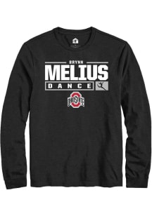 Brynn Melius Rally Mens Black Ohio State Buckeyes NIL Stacked Box Tee