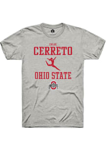 Chloe Cerreto Ash Ohio State Buckeyes NIL Sport Icon Short Sleeve T Shirt