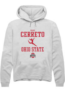 Chloe Cerreto Rally Mens White Ohio State Buckeyes NIL Sport Icon Hooded Sweatshirt