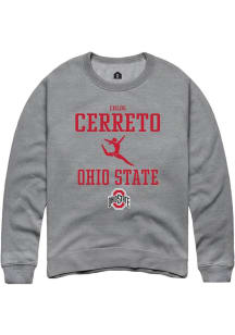 Chloe Cerreto Rally Mens Graphite Ohio State Buckeyes NIL Sport Icon Crew Sweatshirt