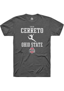 Chloe Cerreto Dark Grey Ohio State Buckeyes NIL Sport Icon Short Sleeve T Shirt