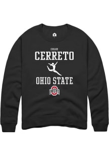 Chloe Cerreto Rally Mens Black Ohio State Buckeyes NIL Sport Icon Crew Sweatshirt