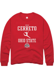 Chloe Cerreto Rally Mens Red Ohio State Buckeyes NIL Sport Icon Crew Sweatshirt