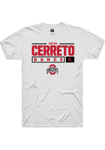 Chloe Cerreto White Ohio State Buckeyes NIL Stacked Box Short Sleeve T Shirt