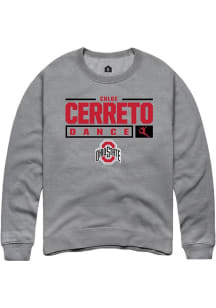 Chloe Cerreto Rally Mens Graphite Ohio State Buckeyes NIL Stacked Box Crew Sweatshirt