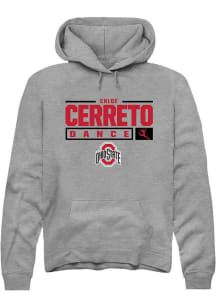 Chloe Cerreto Rally Mens Graphite Ohio State Buckeyes NIL Stacked Box Hooded Sweatshirt