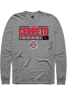 Chloe Cerreto Rally Mens Graphite Ohio State Buckeyes NIL Stacked Box Tee