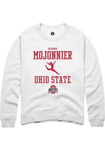 Gianna Mojonnier Rally Mens White Ohio State Buckeyes NIL Sport Icon Crew Sweatshirt