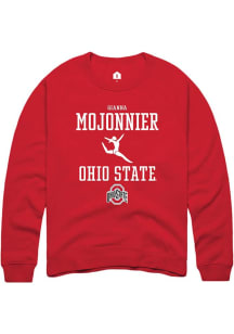 Gianna Mojonnier Rally Mens Red Ohio State Buckeyes NIL Sport Icon Crew Sweatshirt